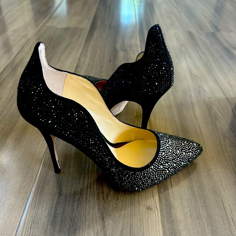 Black stiletto heels